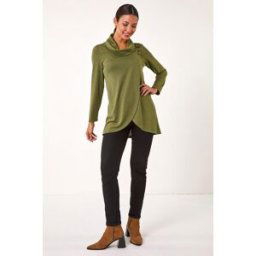 Roman Wrap Front Cowl Neck Top 12 female