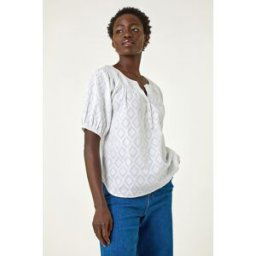 Roman Shirred Neck Textured Top 20 female