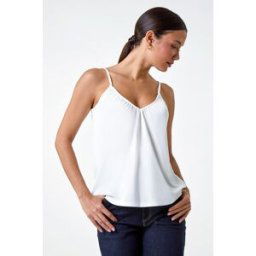 Roman Gathered V-Neck Stretch Vest Top 12 female