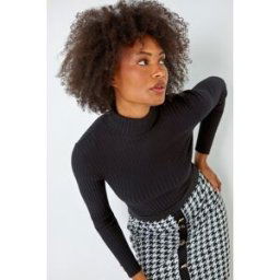 Dusk Ribbed Turtle Neck Jumper 8 female
