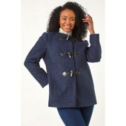 Roman Petite Textured Boucle Coat 8 female