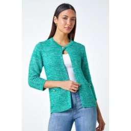 Roman Cotton Blend Knitted Cardigan 20 female