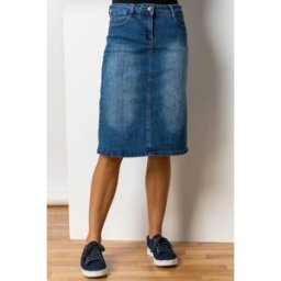 Roman Cotton Denim Stretch A line Skirt 18 female