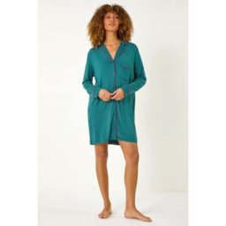 Roman Revere Collar Stretch Nightshirt M female