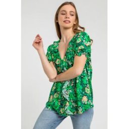 Roman Petite Floral Print Frill Detail Top 8 female
