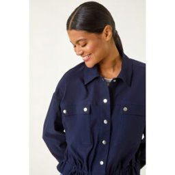 Roman Utility Collared Pocket Jacket 12 female