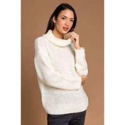 Roman Textured Roll Neck Jumper M female
