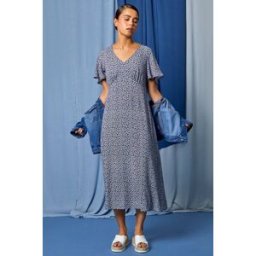 Roman Petite Ditsy Paisley Midi Dress 8 female