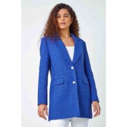 Roman Longline Boucle Textured Jacket 16 female