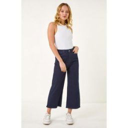 Dusk Denim Pocket Detail Wide Leg Culotte 8 female