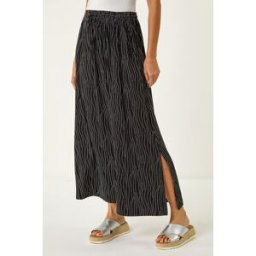 Roman Swirl & Spot Print A-line Skirt 16 female