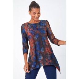 Lilly and Hope Cotton Blend Spot Print Stretch Top 10 female