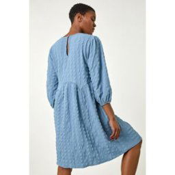 Roman Bubble Textured A-Line Stretch Dress 14 female