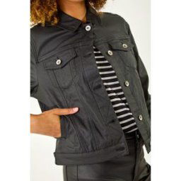 Roman Coated Pocket Detail Jacket 10 female
