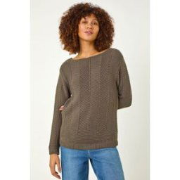 Roman Melange Chevron Knit Jumper S female