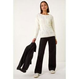 Roman Mix Stitch Knit Jumper 10 female