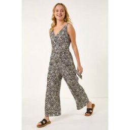 Dusk Abstract Print Jumpsuit 8 female