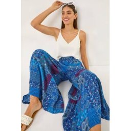 Roman Tile Tiered Palazzo Trouser L female