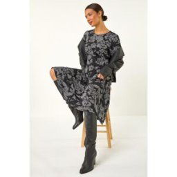 Roman Floral A-Line Midi Dress 18 female