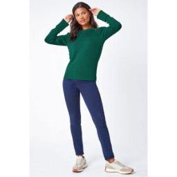 Lilly and Hope Ribbed Button Detail Knitted Jumper 18 female
