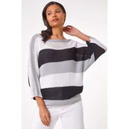 Roman Colourblock Stripe Knit Jumper M female