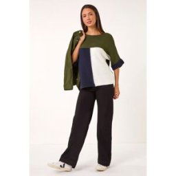 Roman Colour Block Knitted Jumper S female