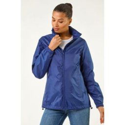 Roman Shower Resistant Funnel Neck Jacket 14 female