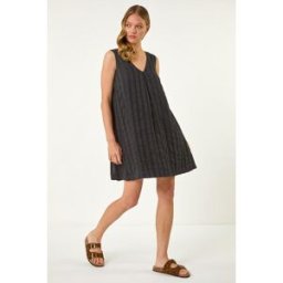 Roman Textured Short A-Line Dress 18 female