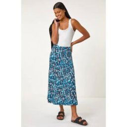 Roman Geo Print A-Line Stretch Skirt 18 female