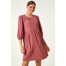Roman Bubble Textured A-Line Stretch Dress 18 female