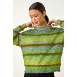 Roman Ombre Stripe Knit Jumper one size female