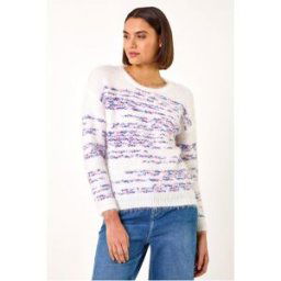 Roman Space Dye Fluffy Knit Jumper 14 female
