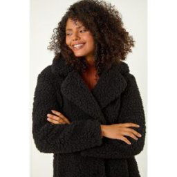 Dusk Borg Detail Longline Coat 10 female