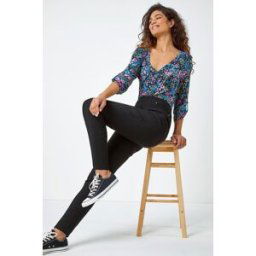 Roman Elastic Waist Stretch Jean Trouser 20 female