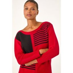 Roman Stripe Colour Block Jumper S female