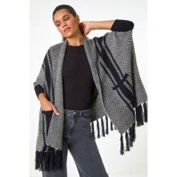 Roman Abstract Print Knit Coverup S-M female