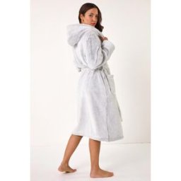 Roman Marl Tipped Hooded Dressing Gown L female