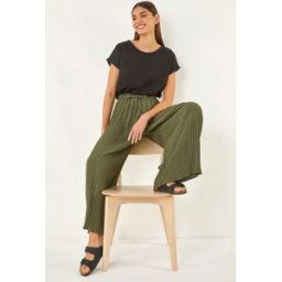 Roman Pleated Wide Leg Culottes one size female
