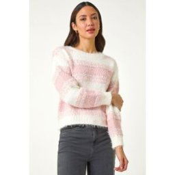 Roman Contrast Shaded Stripe Jumper one size female