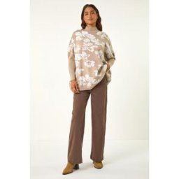Roman Floral Mono Print Knit Jumper one size female