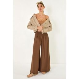 Roman Relaxed Ruched Wide Leg Trouser one size female