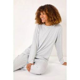 Roman Striped Pyjama Set L female