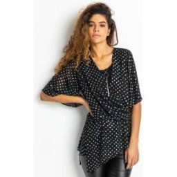 Roman Foil Spot Print Top and Necklace 20 female