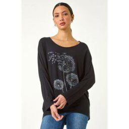 Roman Hotfix Dandelion Stretch Knit Top S female