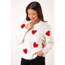 Roman Heart Detail Knit Jumper S female