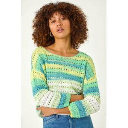 Roman Ombre Openwork Knit Jumper 14 female