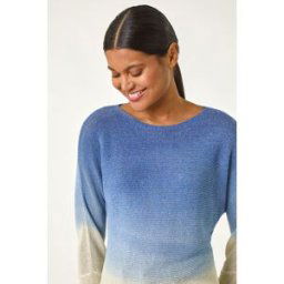 Roman Ombre Shimmer Knit Jumper 14 female