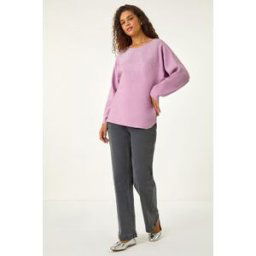 Roman Hotfix Embellished Neck Knit Jumper S female