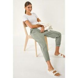 Roman Seam Detail Cropped Stretch Trouser one size female