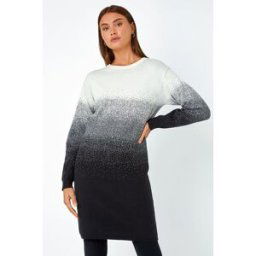 Roman Ombre Knitted Jumper Dress 20 female
